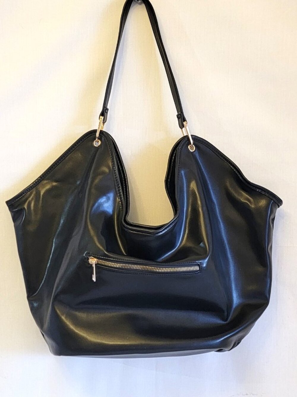 K CARROLL Chic Shoulder Bag & Cosmetic Bag Vegan Leather, Black $45